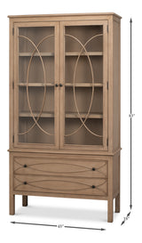 Cecile Beige Bookcase
