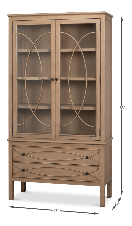 Cecile Beige Bookcase