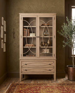 Cecile Beige Bookcase - Ornate Home