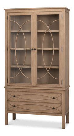 Cecile Beige Bookcase - Ornate Home