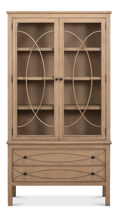 Cecile Beige Bookcase - Ornate Home