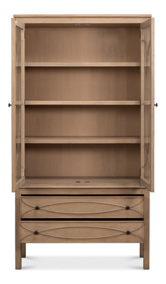 Cecile Beige Bookcase - Ornate Home