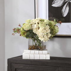 Cecily Green/White Hydrangea Bouquet - Ornate Home