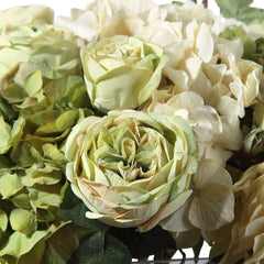 Cecily Green/White Hydrangea Bouquet - Ornate Home