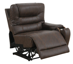 Cedar Brown Fabric 6-Pc Dual Power Reclining Sectional with 2 Power Recliners - Ornate Home