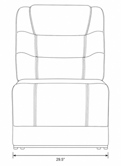 Cedar Brown Fabric 6-Pc Dual Power Reclining Sectional with 2 Power Recliners - Ornate Home