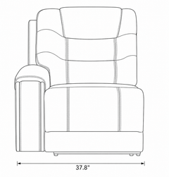 Cedar Brown Fabric 6-Pc Dual Power Reclining Sectional with 2 Power Recliners - Ornate Home