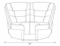 Cedar Brown Fabric 6-Pc Dual Power Reclining Sectional with 2 Power Recliners - Ornate Home