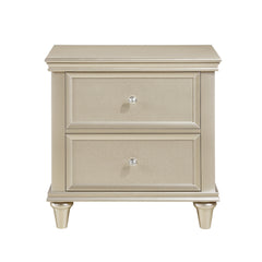 Celandine Off-White/Silver 4-piece Queen Bedroom Set - Ornate Home