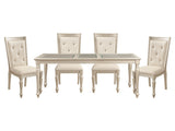 Celandine Silver 5-piece Dinig Table Set - Ornate Home