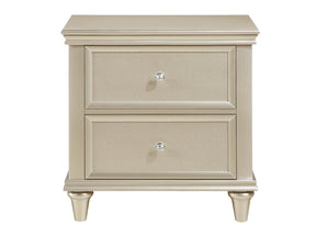 Celandine Silver Nightstand - Ornate Home