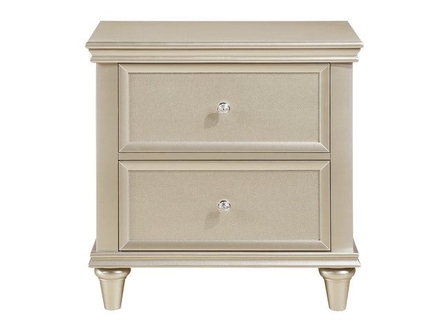 Celandine Silver Nightstand - Ornate Home