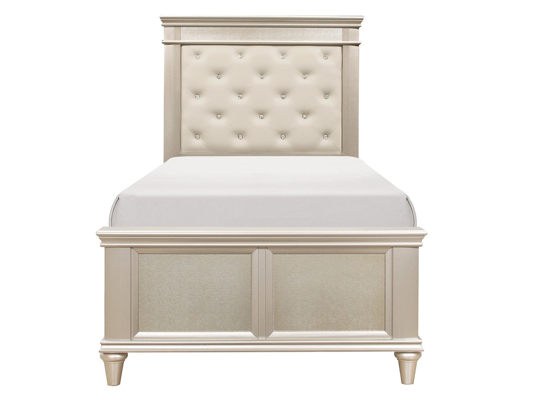 Celandine Silver Twin Bed - Ornate Home