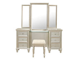 Celandine Silver Vanity Dresser with Mirror - Ornate Home