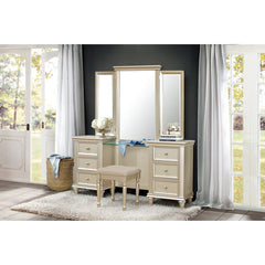 Celandine Silver Vanity Dresser with Mirror - Ornate Home
