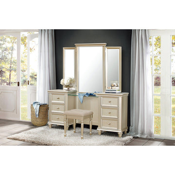 Celandine Silver Vanity Dresser with Mirror - Ornate Home