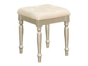 Celandine Silver Vanity Stool - Ornate Home