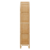 Celeste 67 Inch Tall Arched Natural Rattan Bookshelf - Ornate Home