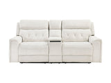 Celeste Beige Power Double Reclining Loveseat - Ornate Home