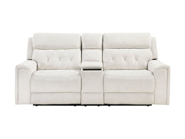 Celeste Beige Power Double Reclining Loveseat - Ornate Home