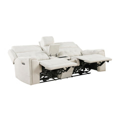 Celeste Beige Power Double Reclining Loveseat - Ornate Home