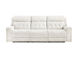 Celeste Beige Power Double Reclining Sofa with Power Headrests - Ornate Home