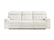 Celeste Beige Power Double Reclining Sofa with Power Headrests - Ornate Home