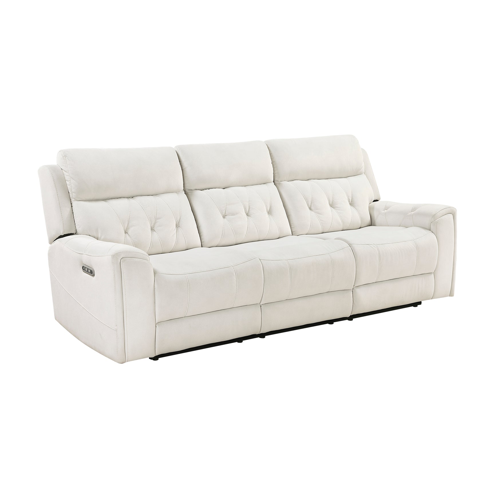 Celeste Beige Power Double Reclining Sofa with Power Headrests - Ornate Home