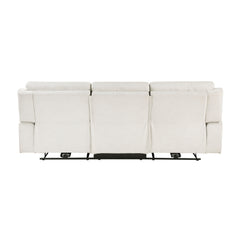 Celeste Beige Power Double Reclining Sofa with Power Headrests - Ornate Home