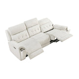 Celeste Beige Power Double Reclining Sofa with Power Headrests - Ornate Home