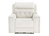 Celeste Beige Power Reclining Chair with Power Headrest - Ornate Home