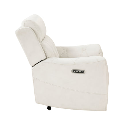Celeste Beige Power Reclining Chair with Power Headrest - Ornate Home