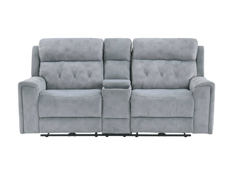 Celeste Gray Power Double Reclining Loveseat - Ornate Home