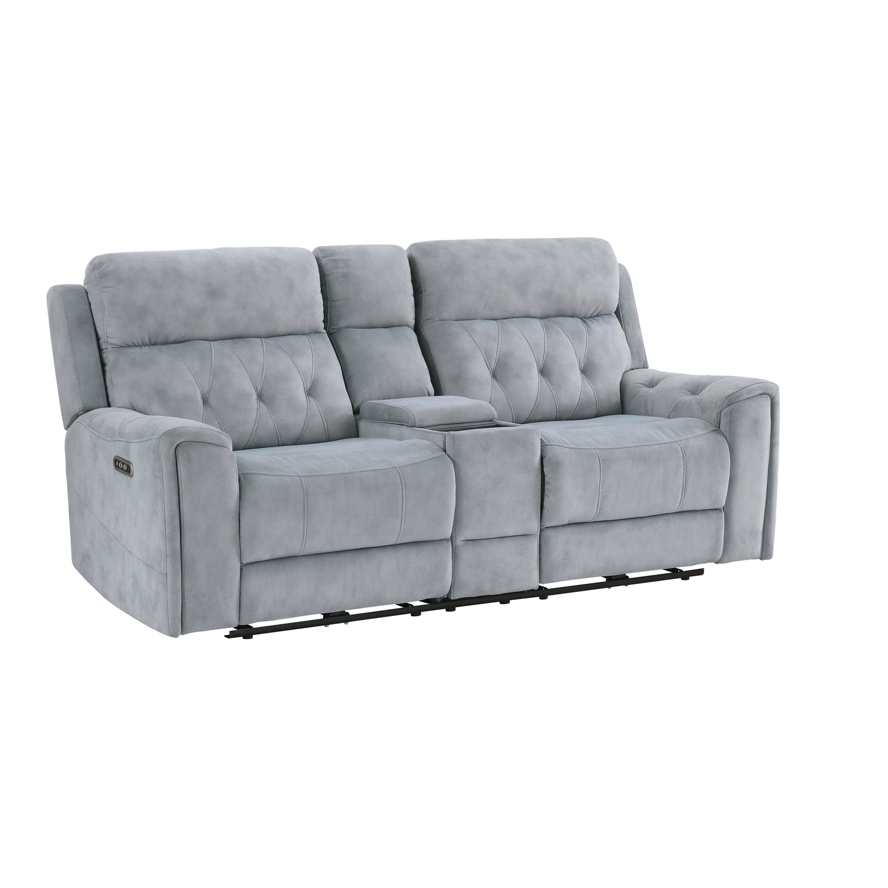 Celeste Gray Power Double Reclining Loveseat - Ornate Home