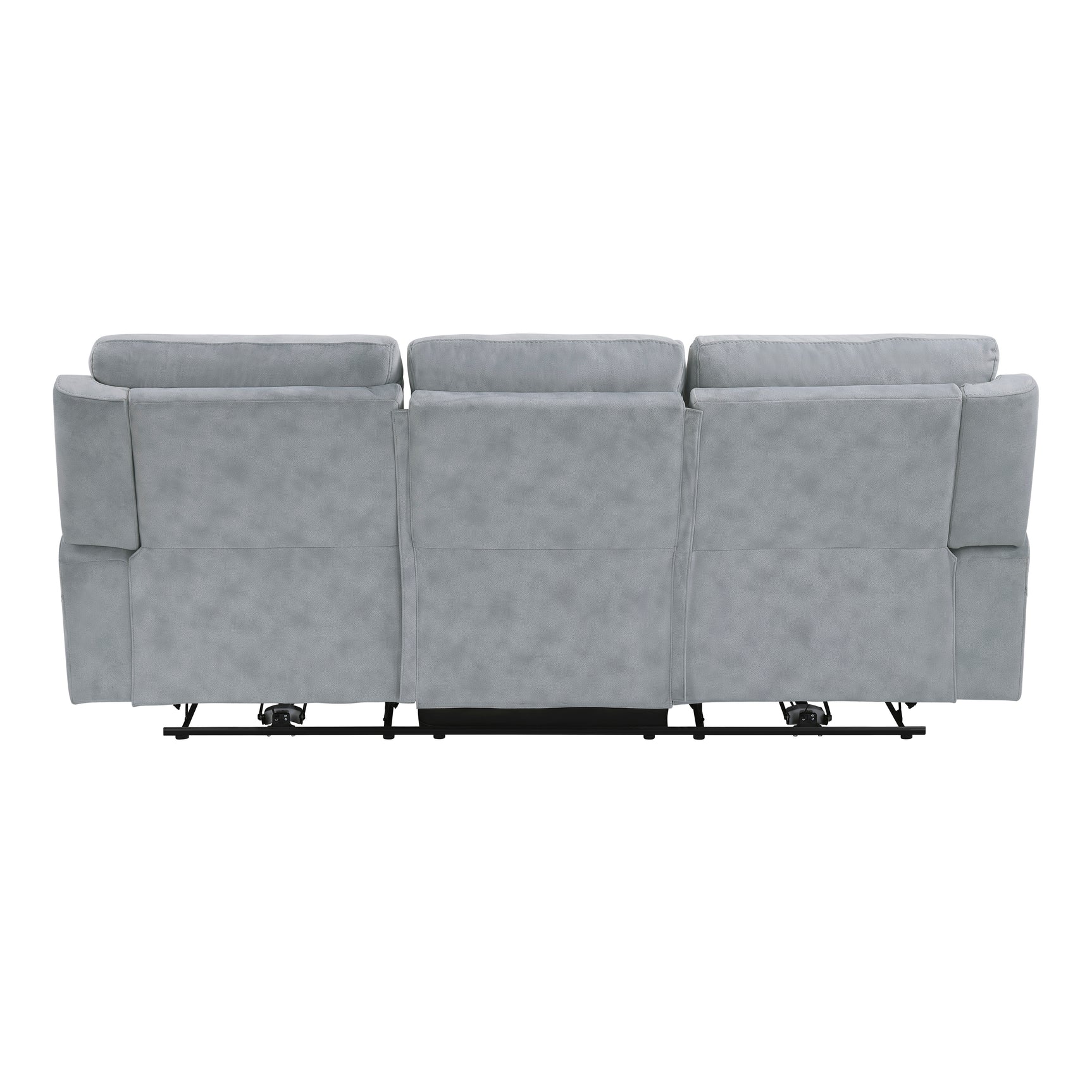 Celeste Gray Power Double Reclining Sofa with Power Headrests - Ornate Home