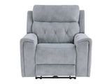 Celeste Gray Power Reclining Chair with Power Headrest - Ornate Home