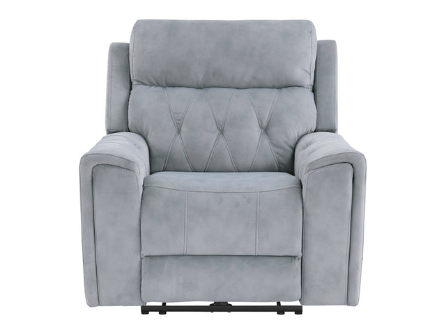 Celeste Gray Power Reclining Chair with Power Headrest - Ornate Home