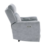Celeste Gray Power Reclining Chair with Power Headrest - Ornate Home