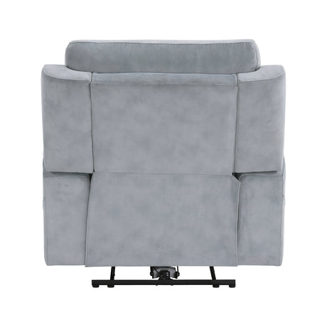 Celeste Gray Power Reclining Chair with Power Headrest - Ornate Home