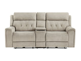 Celeste Taupe Power Double Reclining Loveseat - Ornate Home