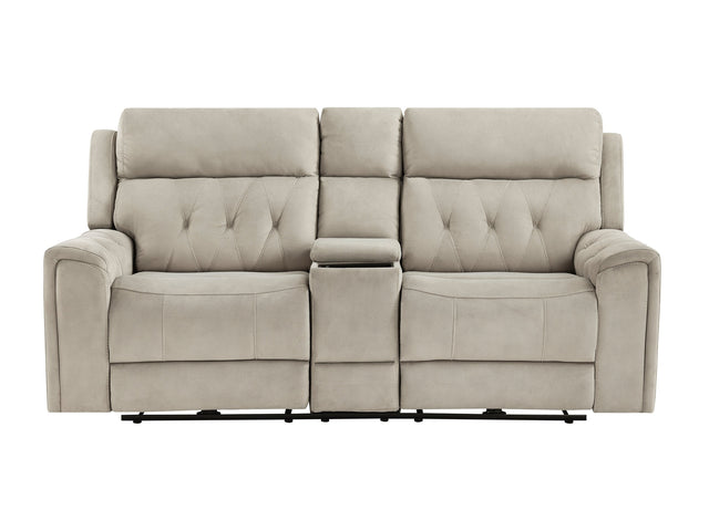 Celeste Taupe Power Double Reclining Loveseat - Ornate Home