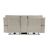 Celeste Taupe Power Double Reclining Loveseat - Ornate Home