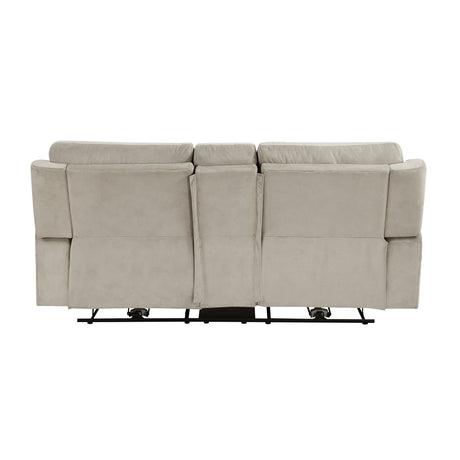 Celeste Taupe Power Double Reclining Loveseat - Ornate Home