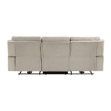 Celeste Taupe Power Double Reclining Sofa with Power Headrests - Ornate Home