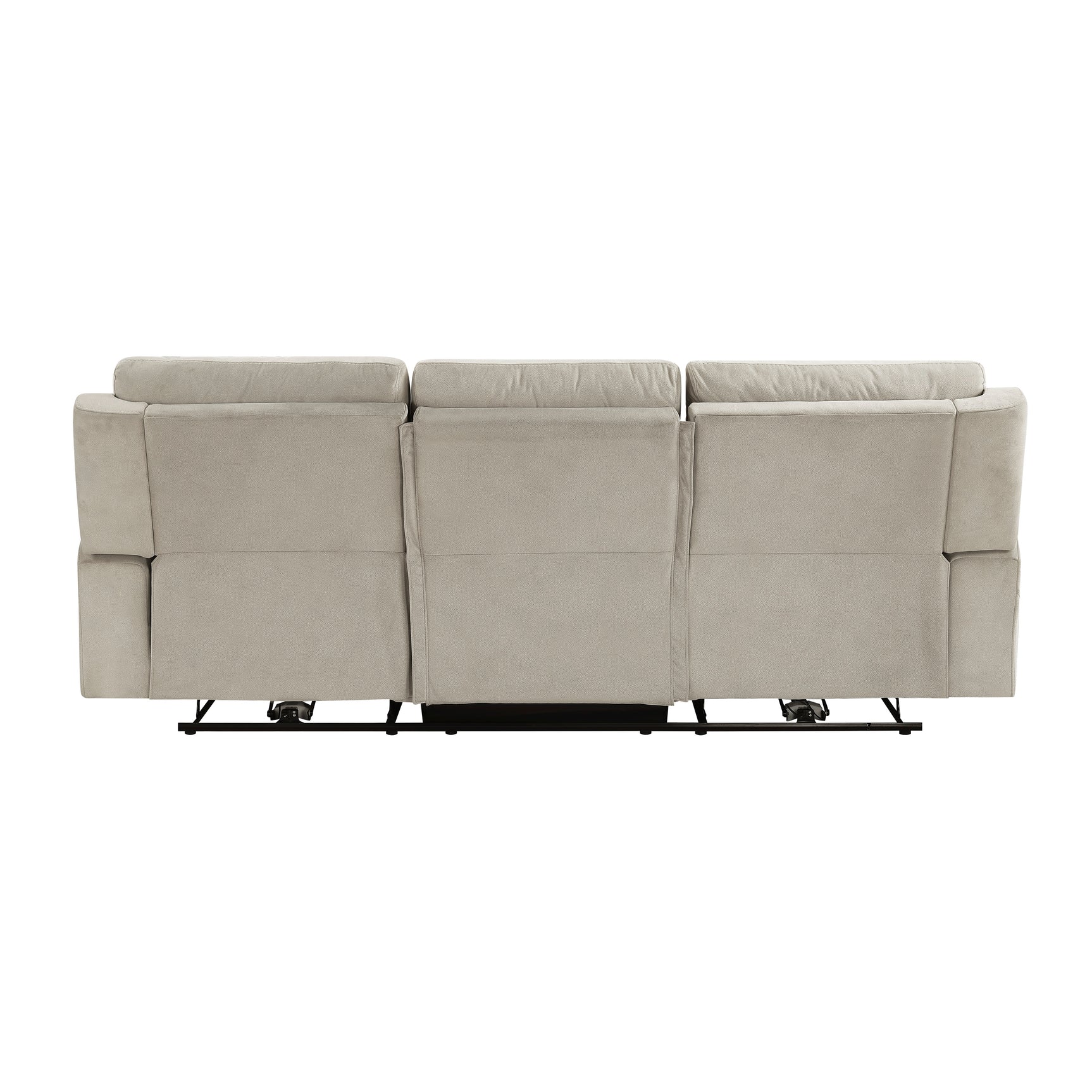 Celeste Taupe Power Double Reclining Sofa with Power Headrests - Ornate Home