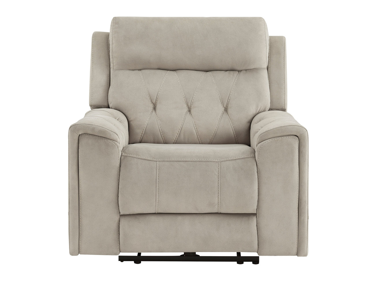 Celeste Taupe Power Reclining Chair with Power Headrest - Ornate Home