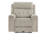 Celeste Taupe Power Reclining Chair with Power Headrest - Ornate Home