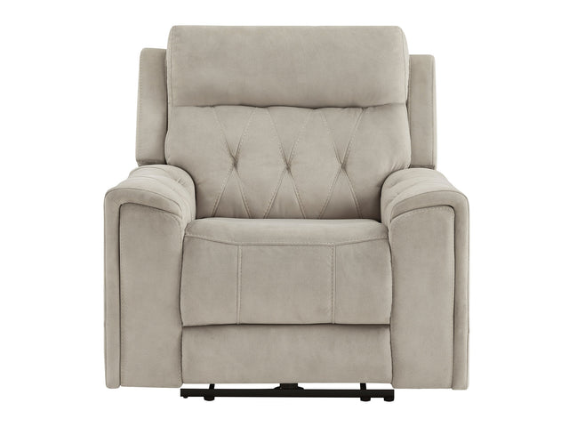 Celeste Taupe Power Reclining Chair with Power Headrest - Ornate Home