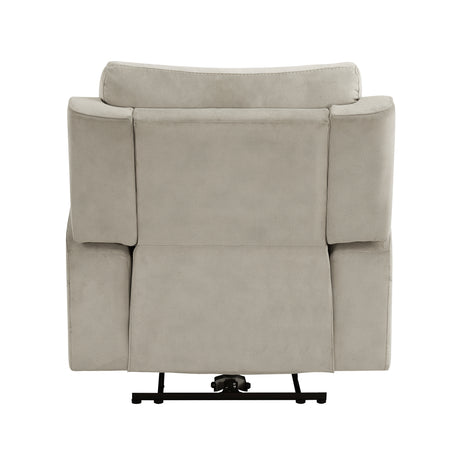 Celeste Taupe Power Reclining Chair with Power Headrest - Ornate Home
