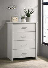Celeste White 32"W 4-Drawer Chest - Ornate Home